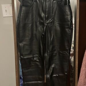 Abercrombie & Fitch Black Straight Leg Faux Pants